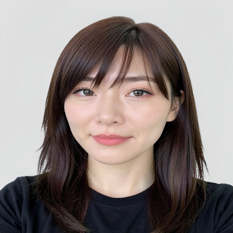 Side-swept bangs