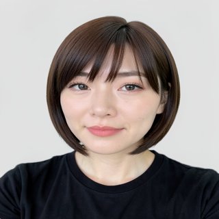 Blunt bob + curtain bangs