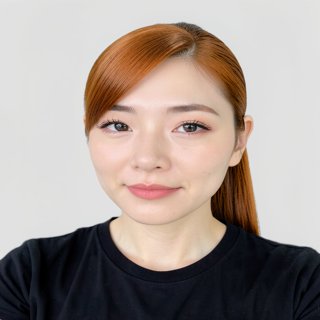 High ponytail - Caramel brown