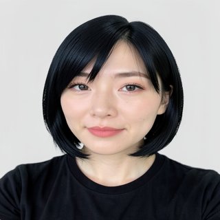 Medium layered - Jet black