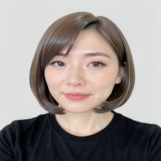 One-length bob - Ash brown