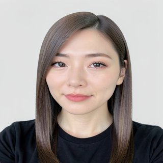 Sleek middle part - Ash brown