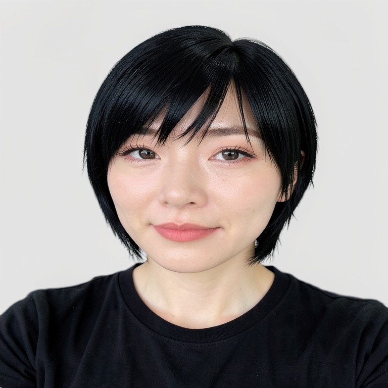 Bixie cut - Jet black