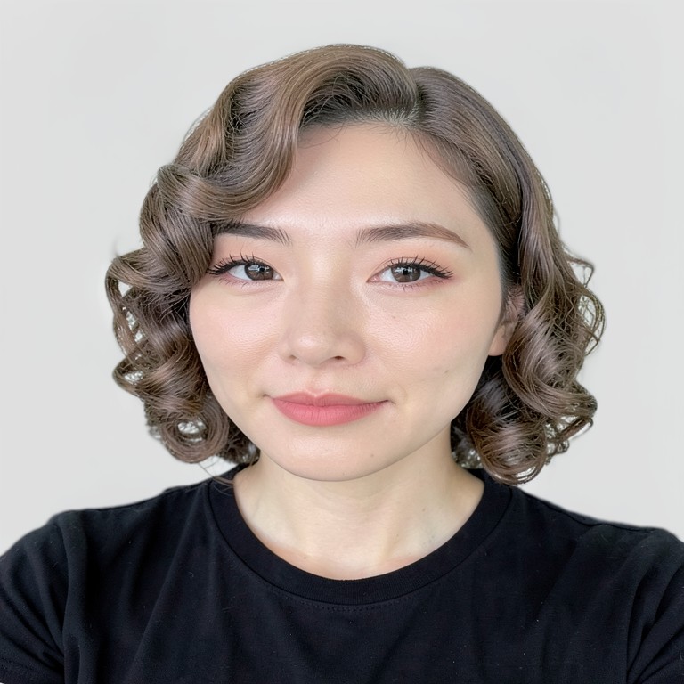 C-curl perm - Ash brown