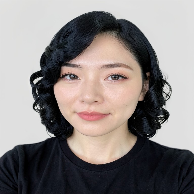 C-curl perm - Jet black