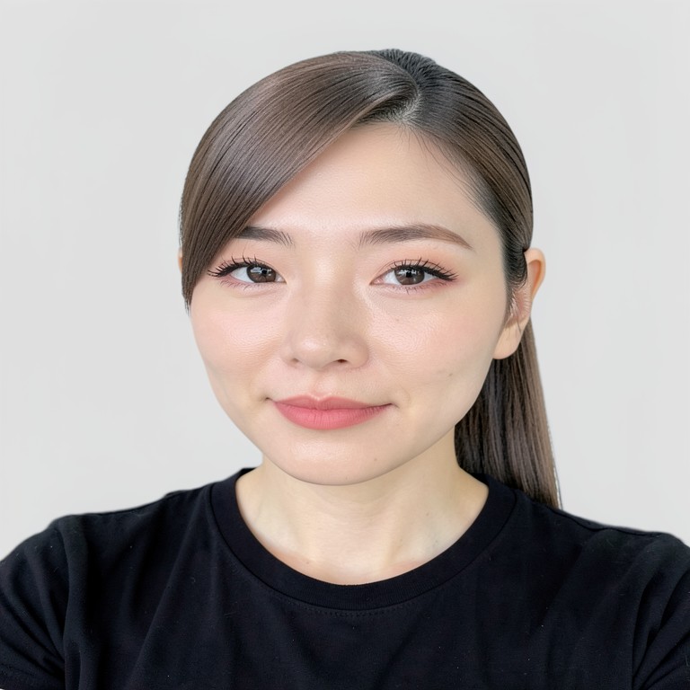 High ponytail - Ash brown