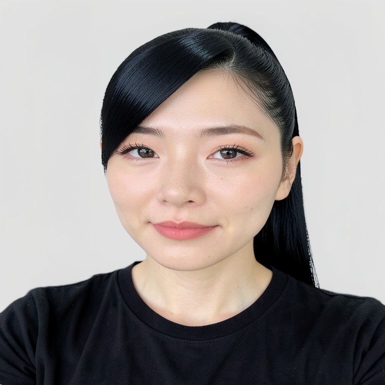 High ponytail - Jet black