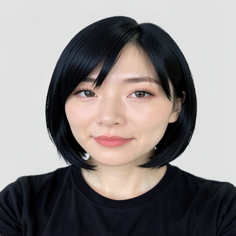 Medium layered - Jet black