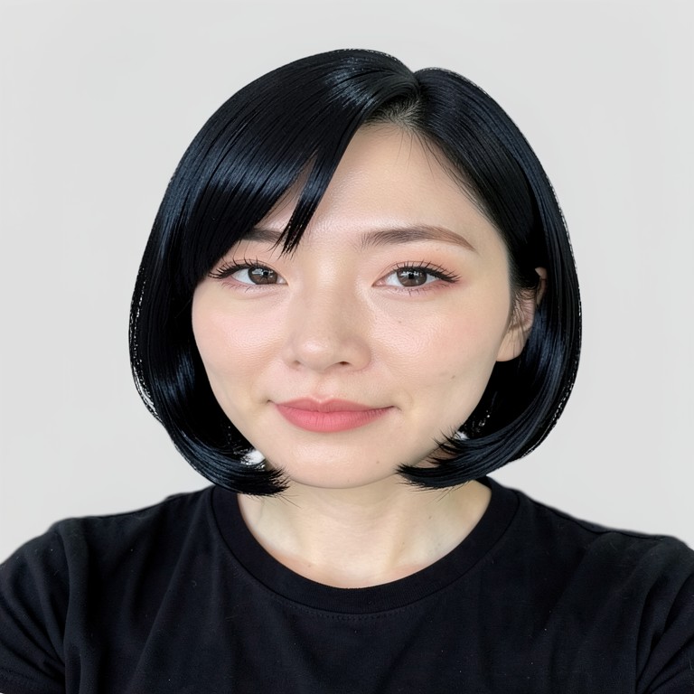 One-length bob - Jet black