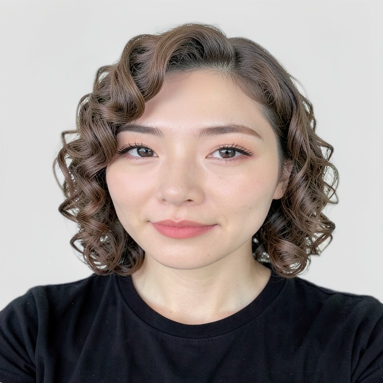 S-curl perm - Ash brown
