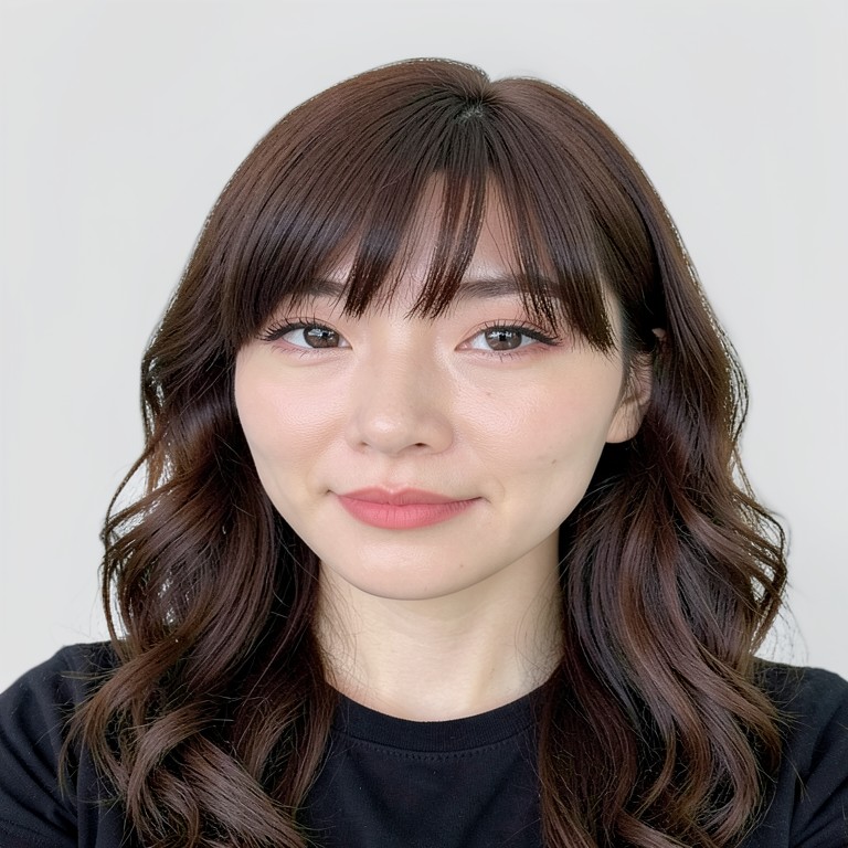 Long wavy + full bangs