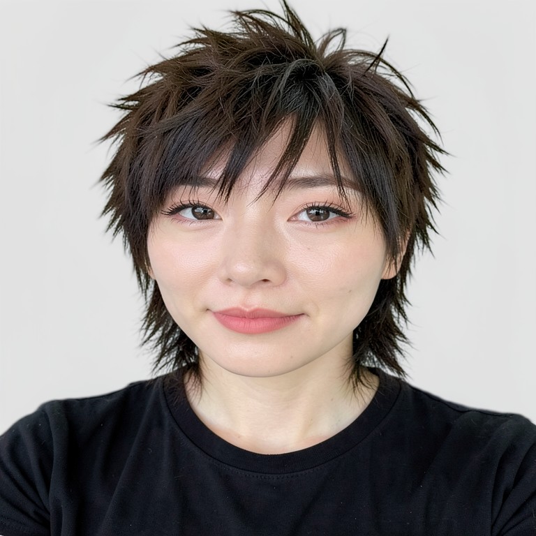 Long wolf cut