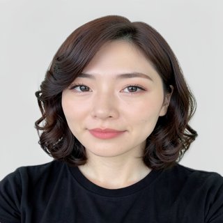 chest-length / inner C-curl / no bangs