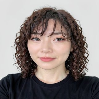 chest-length / spiral curls / see-through bangs