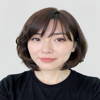 chin-length bob / inner C-curl / see-through bangs