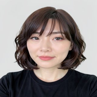 chin-length bob / glam waves / see-through bangs