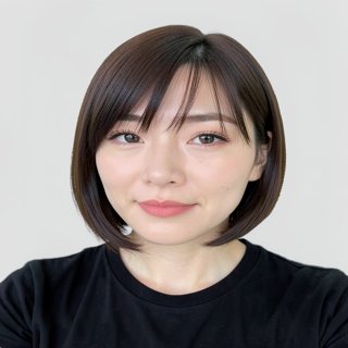 chin-length bob / sleek straight / see-through bangs