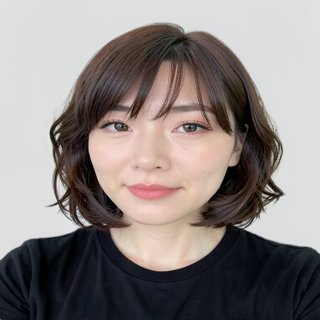 chin-length bob / soft S-waves / see-through bangs