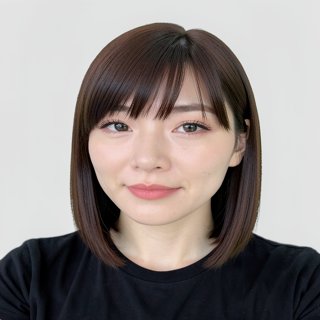 shoulder-length / sleek straight / full bangs