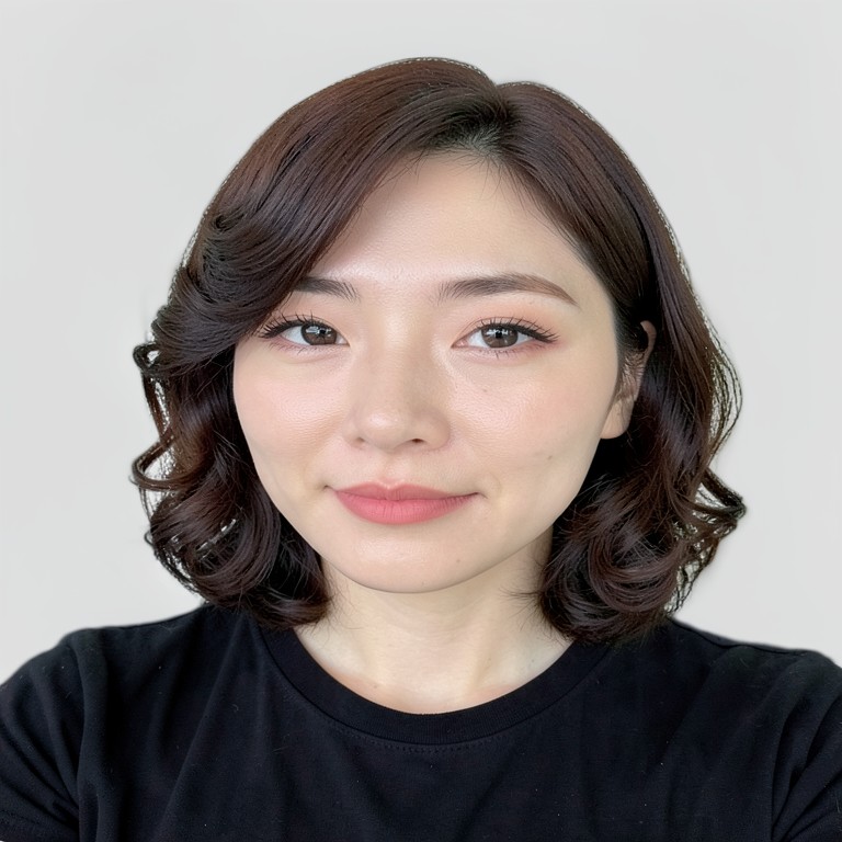 chest-length / inner C-curl / no bangs