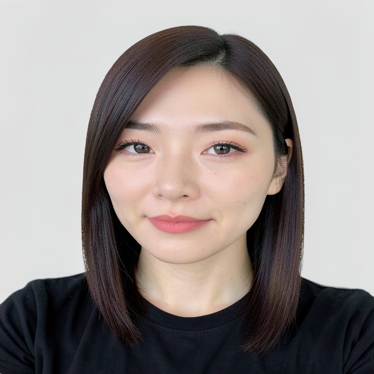 shoulder-length / sleek straight / no bangs