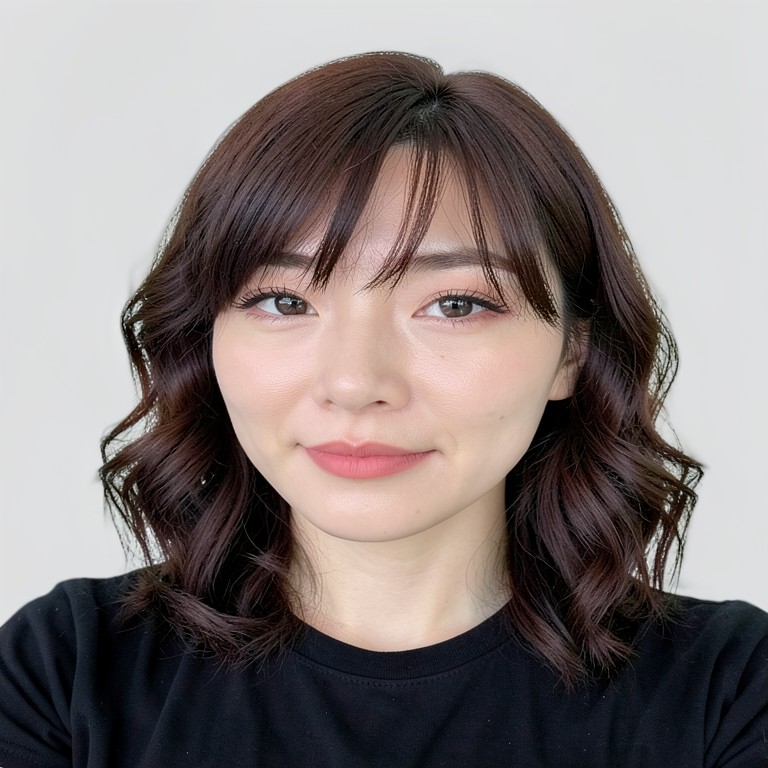 waist-length / glam waves / see-through bangs