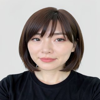 Medium layered + curtain bangs