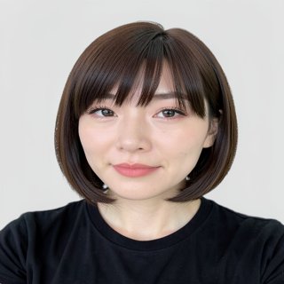 Long bob + full bangs