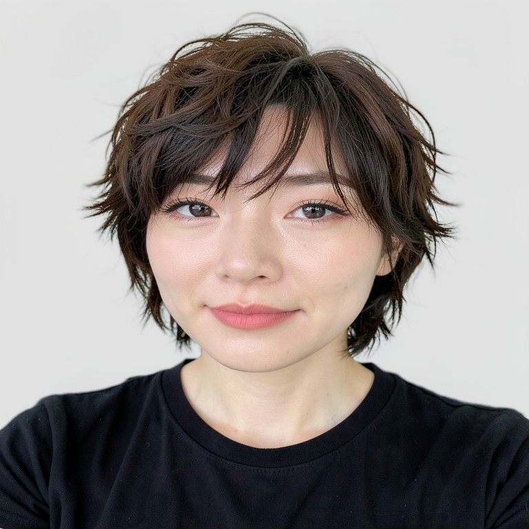 Short shag cut