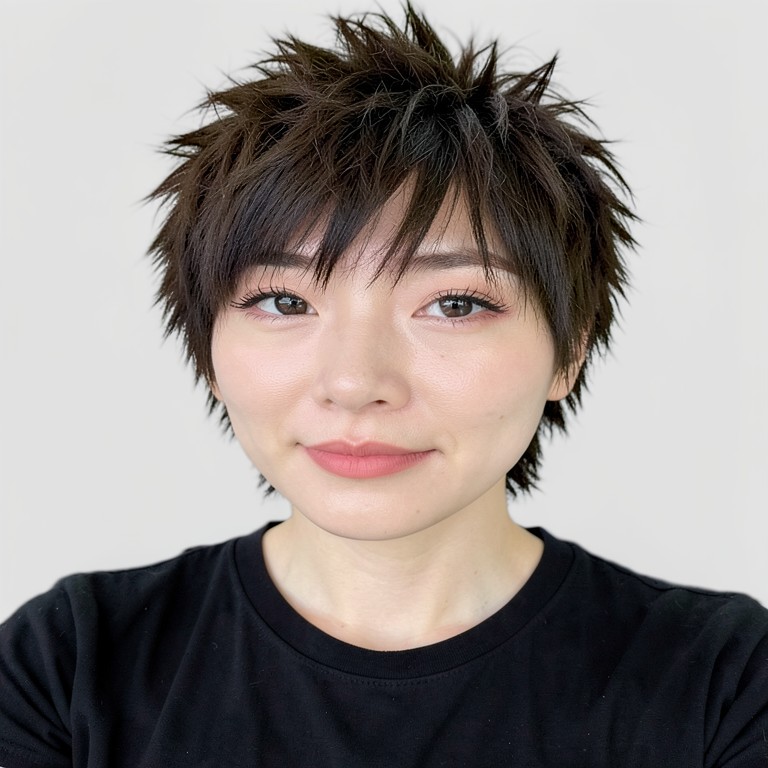 Short wolf cut