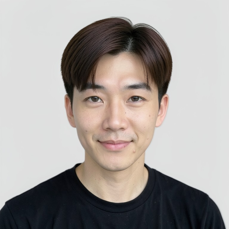 short / straight / side part