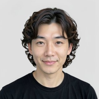 semi-long / curl perm / side part