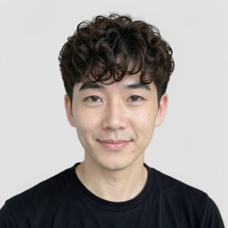 short / curl perm / fringe down